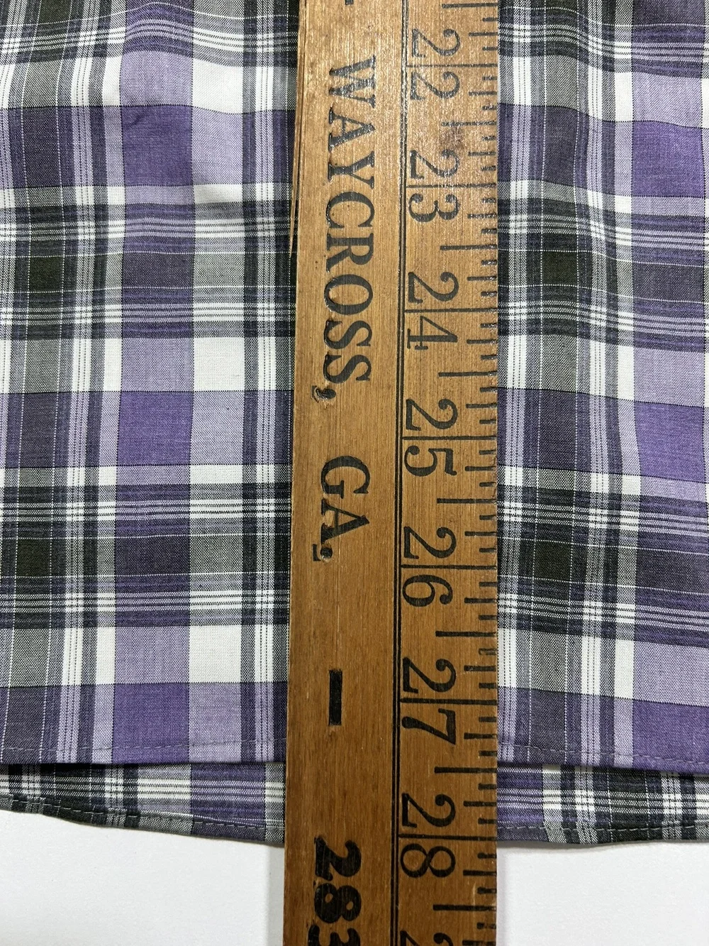Forsyth of Canada Non Iron Plaid Shirt XL Purple Black White